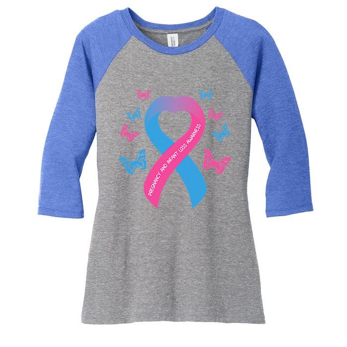 Pregnancy and Infant Loss Awareness Miscarriage Remembrance Women's Tri-Blend 3/4-Sleeve Raglan Shirt