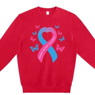 Pregnancy and Infant Loss Awareness Miscarriage Remembrance Premium Crewneck Sweatshirt