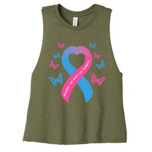 Pregnancy and Infant Loss Awareness Miscarriage Remembrance Women's Racerback Cropped Tank