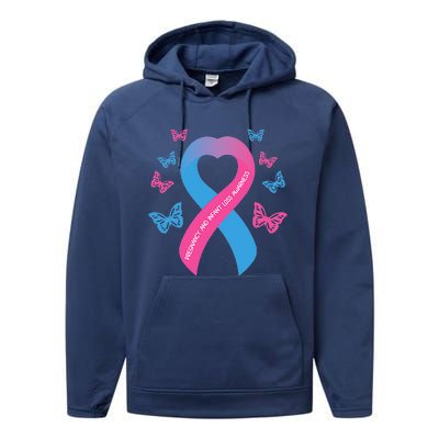 Pregnancy and Infant Loss Awareness Miscarriage Remembrance Performance Fleece Hoodie