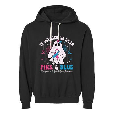 Pregnancy And Infant Loss Awareness October Halloween Garment-Dyed Fleece Hoodie