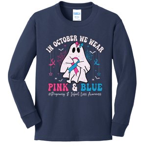 Pregnancy And Infant Loss Awareness October Halloween Kids Long Sleeve Shirt