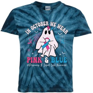 Pregnancy And Infant Loss Awareness October Halloween Kids Tie-Dye T-Shirt