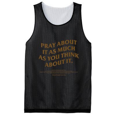 Pray About It As Much As You Think About It Mesh Reversible Basketball Jersey Tank