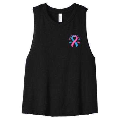 Pregnancy And Infant Loss Awareness Miscarriage Remembrance Women's Racerback Cropped Tank