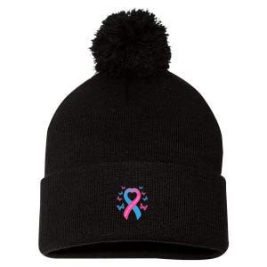 Pregnancy And Infant Loss Awareness Miscarriage Remembrance Pom Pom 12in Knit Beanie