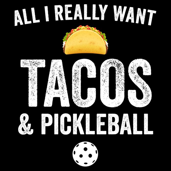 Pickleball All I Really Want Tacos Short Acrylic Beanie