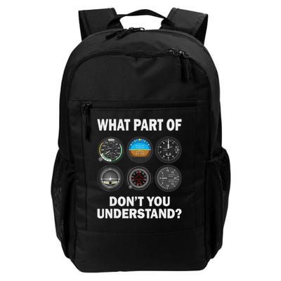 Pilot Airplane Instruments What Part Of Dont You Understand Daily Commute Backpack