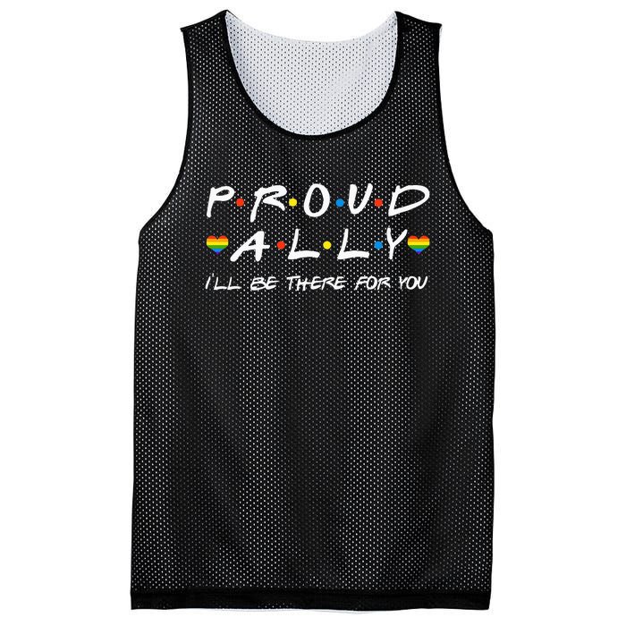 Proud Ally Ill Be There For You LGBT Mesh Reversible Basketball Jersey Tank