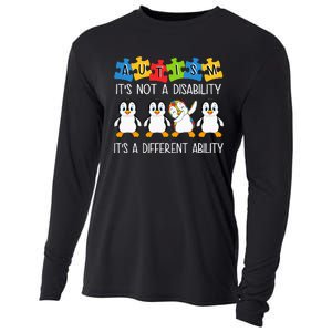 Penguin Autism Is Not A Disability It's A Different Ability Cooling Performance Long Sleeve Crew