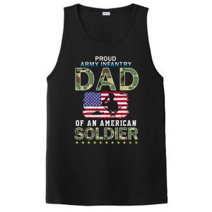 Proud Army Infantry Dad Of A Soldiercool Giftproud Army Infantry Dad Funny Gift PosiCharge Competitor Tank