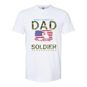 Proud Army Infantry Dad Of A Soldiercool Giftproud Army Infantry Dad Funny Gift Softstyle CVC T-Shirt