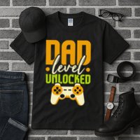 Pregnancy Announcement I Dad Level Unlocked Tall T-Shirt
