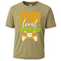 Pregnancy Announcement I Dad Level Unlocked Cooling Performance Crew T-Shirt