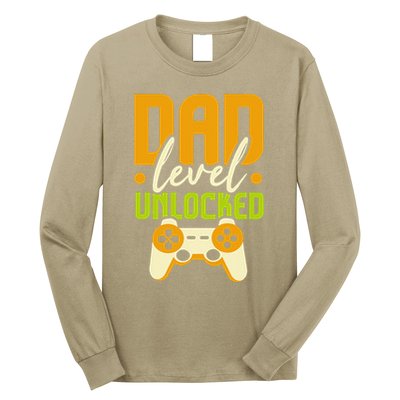 Pregnancy Announcement I Dad Level Unlocked Long Sleeve Shirt
