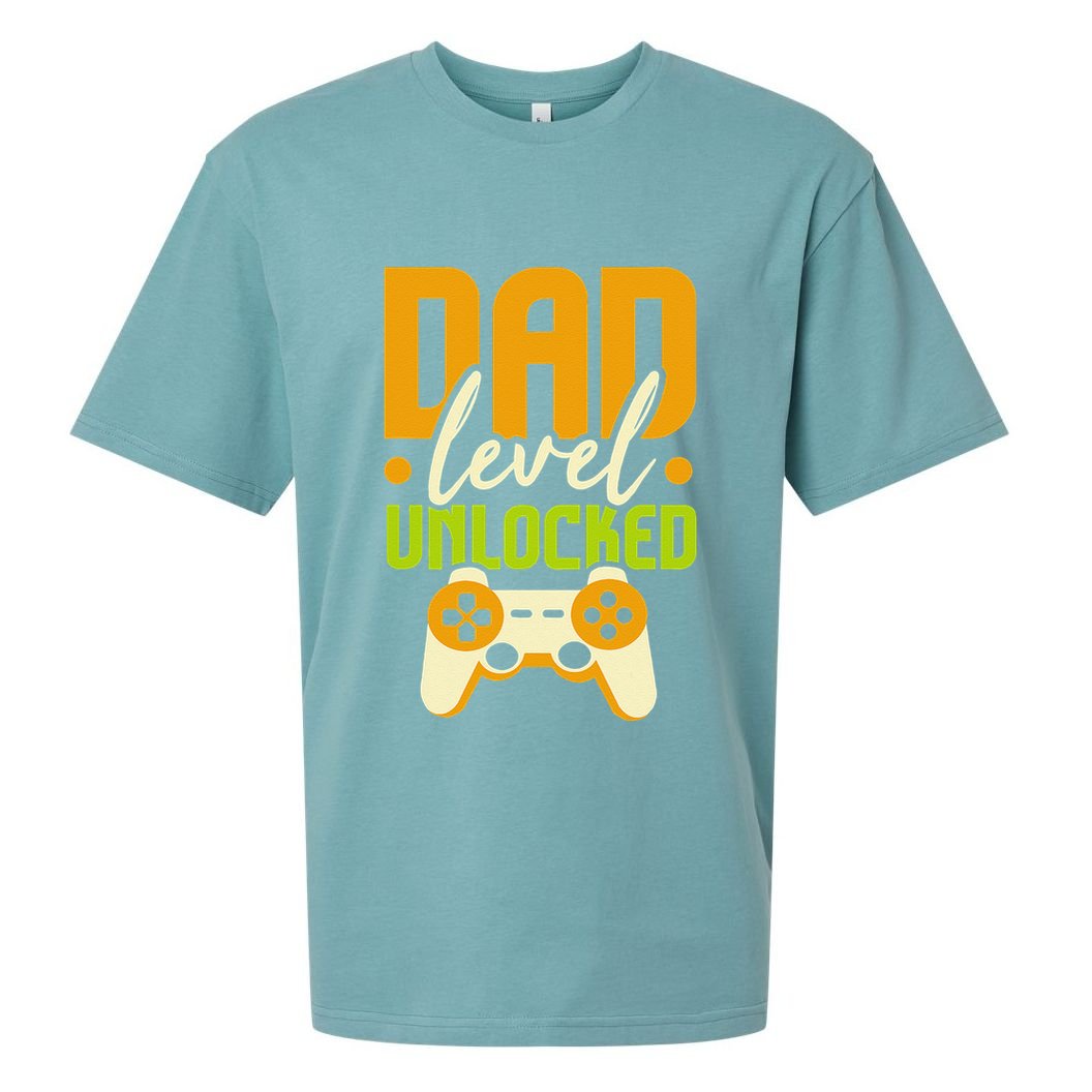 Pregnancy Announcement I Dad Level Unlocked Sueded Cloud Jersey T-Shirt