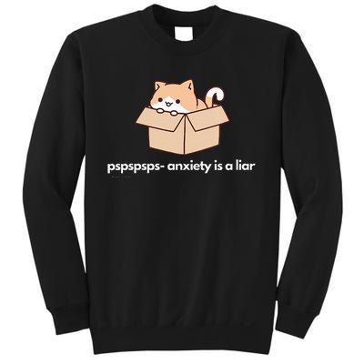 Pspsps Anxiety Is A Liar Sweatshirt