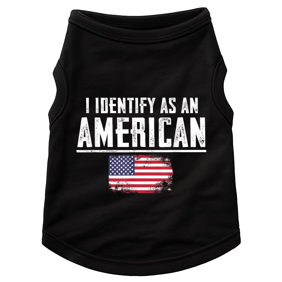 Proud America I Identify As An American Doggie Tank