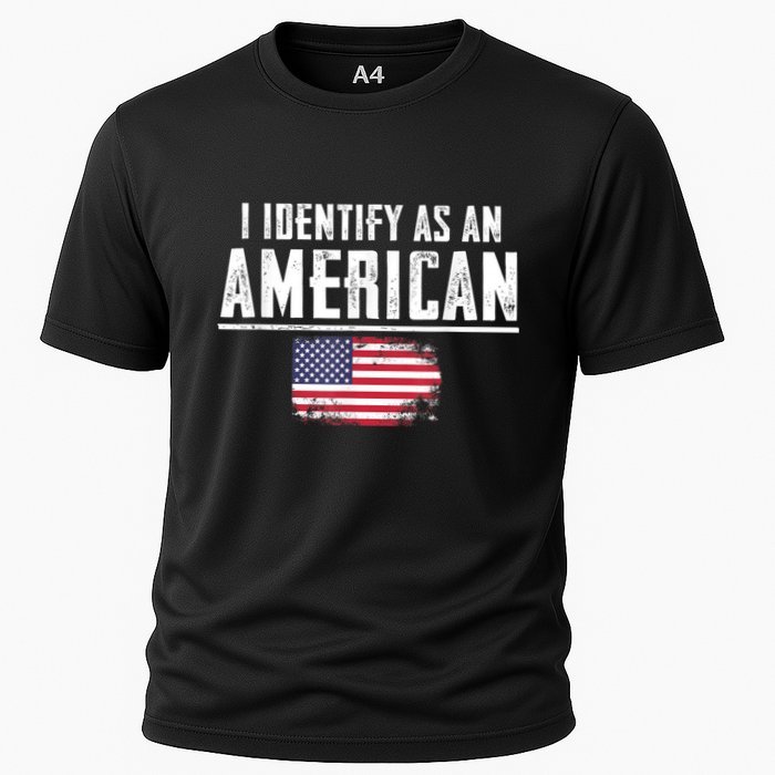 Proud America I Identify As An American Cooling Performance Crew T-Shirt