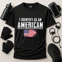 Proud America I Identify As An American Cooling Performance Crew T-Shirt
