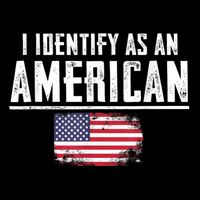 Proud America I Identify As An American Cooling Performance Crew T-Shirt