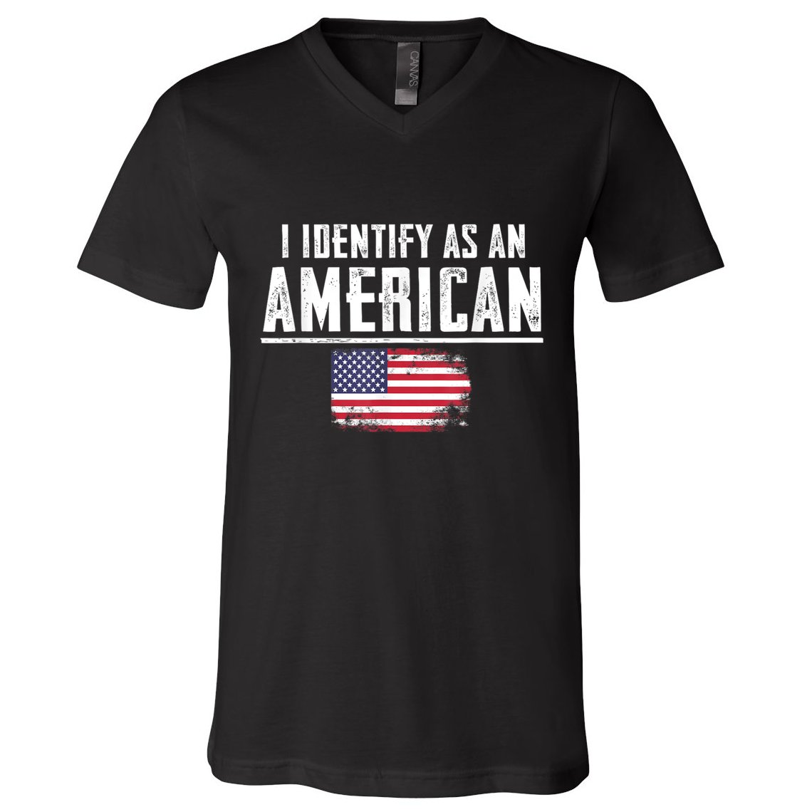 Proud America I Identify As An American V-Neck T-Shirt