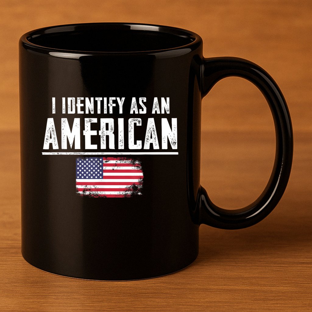 Proud America I Identify As An American 11oz C Handle Ceramic Mug