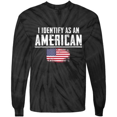 Proud America I Identify As An American Tie-Dye Long Sleeve Shirt