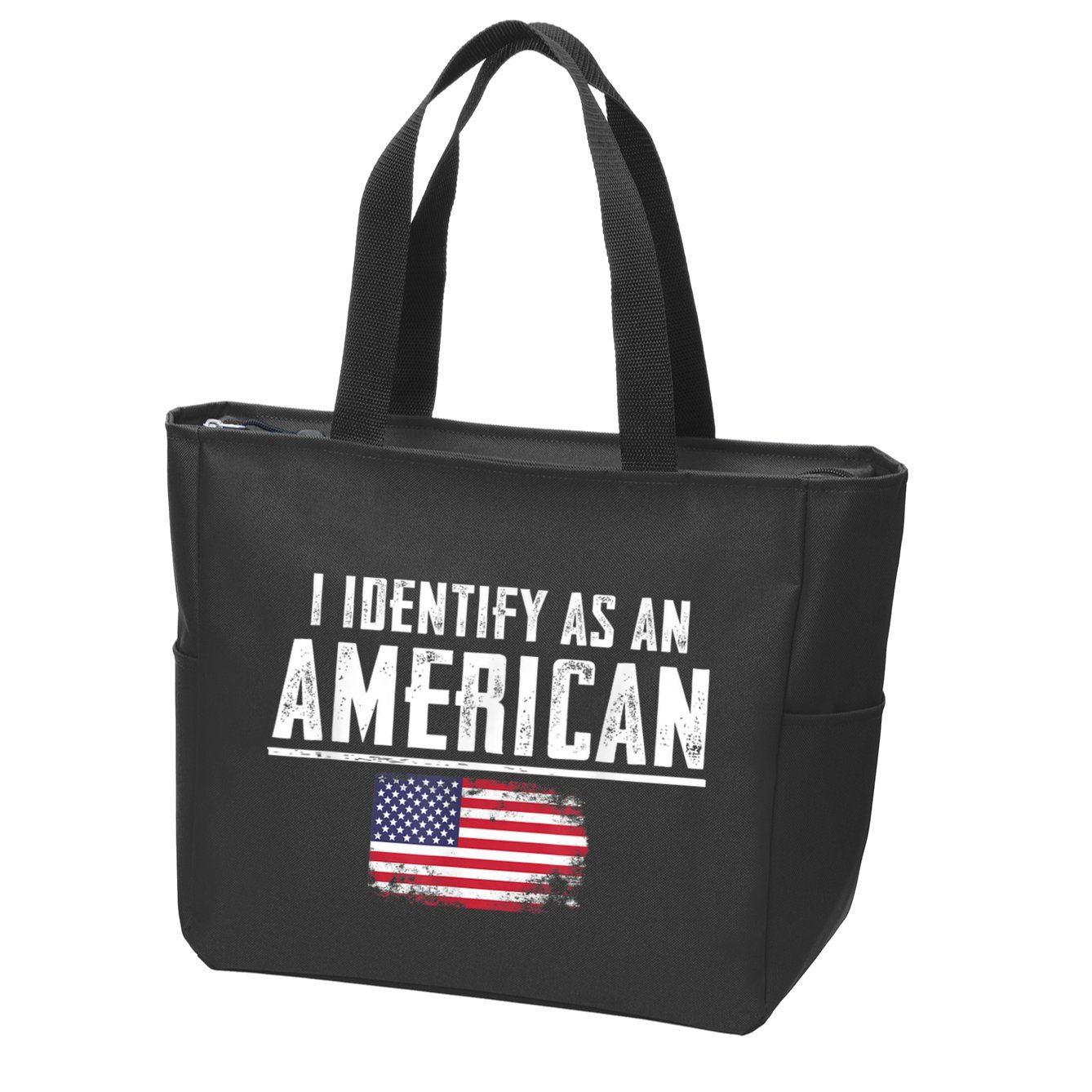 Proud America I Identify As An American Zip Tote Bag