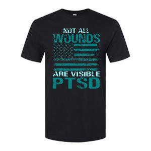 PTSD Awareness I Wear Teal Support The Troops Softstyle CVC T-Shirt