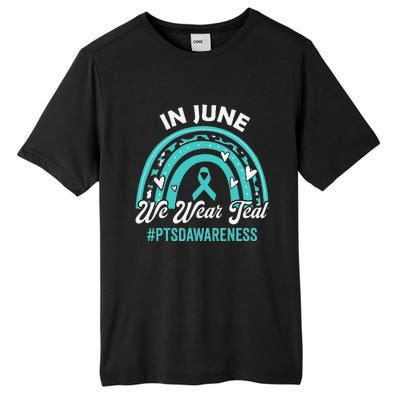 PTSD Awareness In June We Wear Teal Tall Fusion ChromaSoft Performance T-Shirt