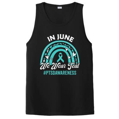 PTSD Awareness In June We Wear Teal PosiCharge Competitor Tank