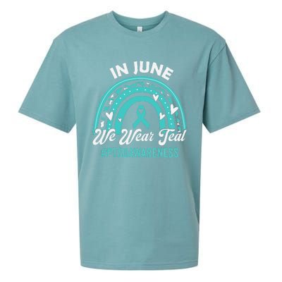 PTSD Awareness In June We Wear Teal Sueded Cloud Jersey T-Shirt