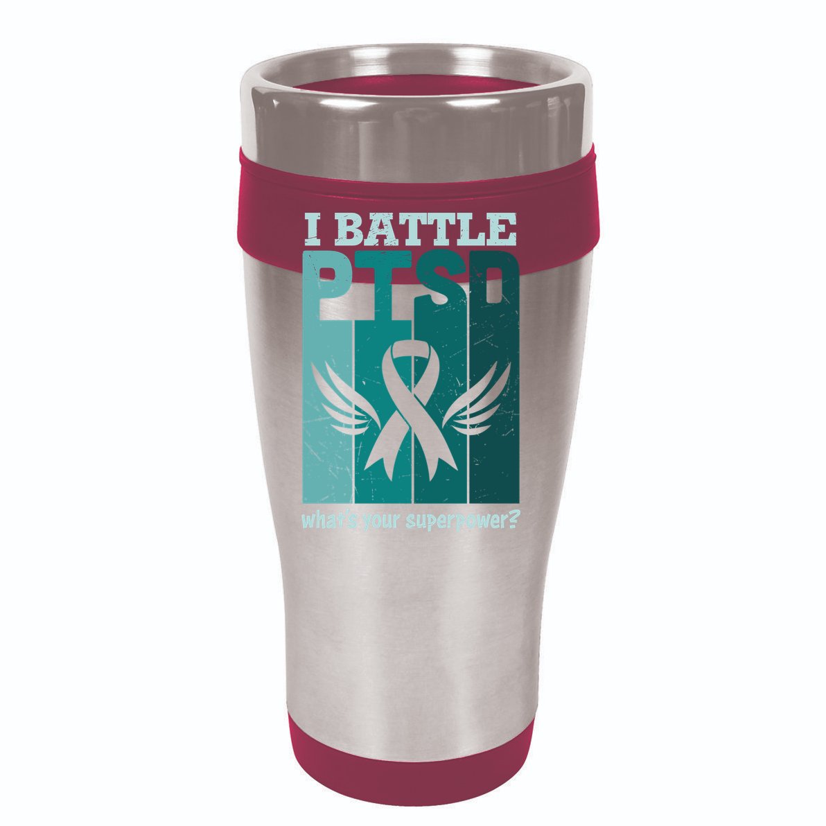 PTSD Awareness I Battle PTSD Support Love Ladies Essential Flowy Tank