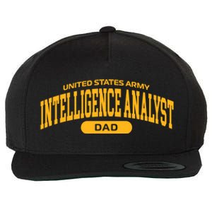 Proud Army Intelligence Analyst Dad Gift Wool Snapback Cap