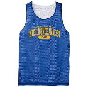 Proud Army Intelligence Analyst Dad Gift Mesh Reversible Basketball Jersey Tank