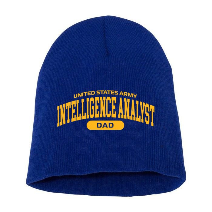 Proud Army Intelligence Analyst Dad Gift Short Acrylic Beanie