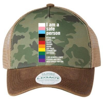 Pride Ally I Am A Safe Person Lgbtq Legacy Tie Dye Trucker Hat