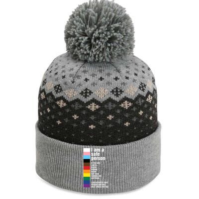 Pride Ally I Am A Safe Person Lgbtq The Baniff Cuffed Pom Beanie