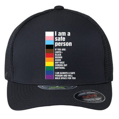 Pride Ally I Am A Safe Person Lgbtq Flexfit Unipanel Trucker Cap