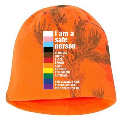 Pride Ally I Am A Safe Person Lgbtq Kati - Camo Knit Beanie