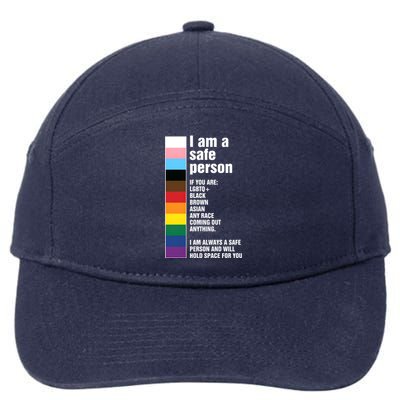 Pride Ally I Am A Safe Person Lgbtq 7-Panel Snapback Hat