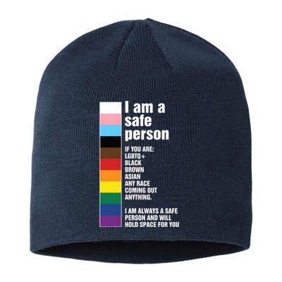 Pride Ally I Am A Safe Person Lgbtq Sustainable Beanie