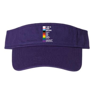 Pride Ally I Am A Safe Person Lgbtq Valucap Bio-Washed Visor