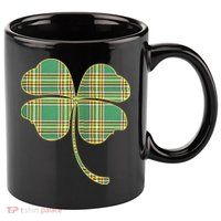 Paid Shamrock Clover 11oz C Handle Ceramic Mug