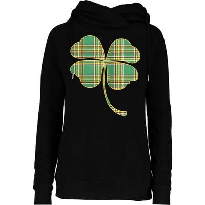 Paid Shamrock Clover Womens Funnel Neck Pullover Hood