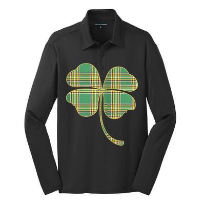 Paid Shamrock Clover Silk Touch Performance Long Sleeve Polo