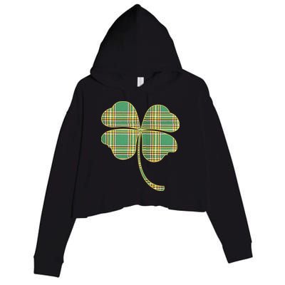Paid Shamrock Clover Crop Fleece Hoodie