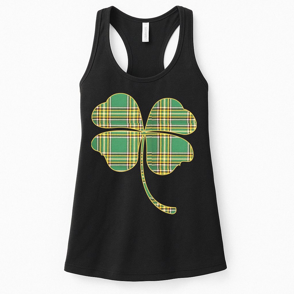 Paid Shamrock Clover Womens Tank Top