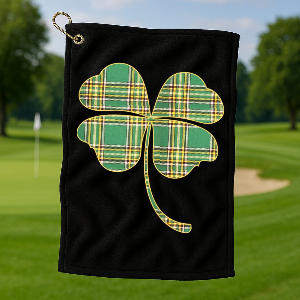 Paid Shamrock Clover Golf Towel